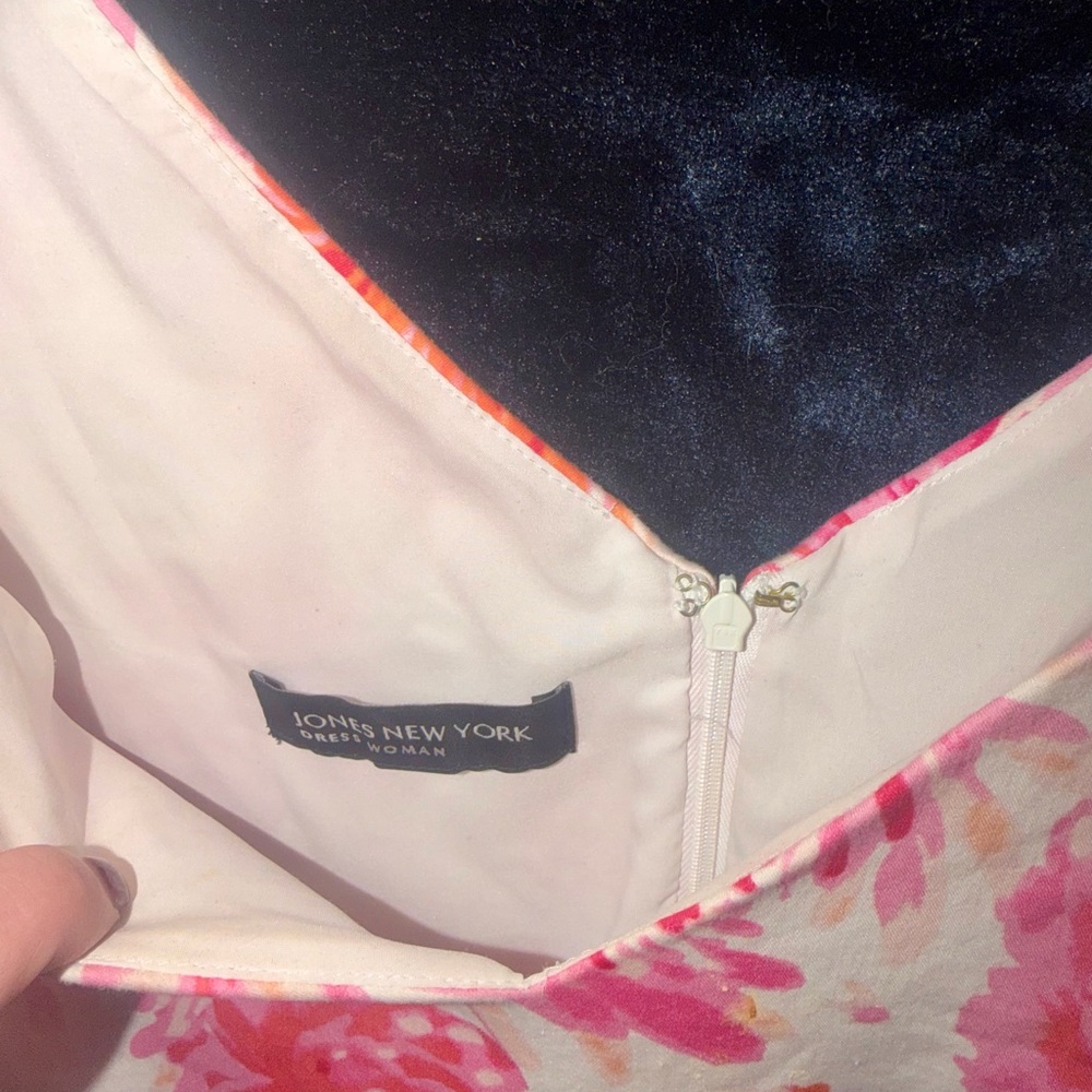 Jones New York Pink and Orange Floral Dress - Picture 2 of 3
